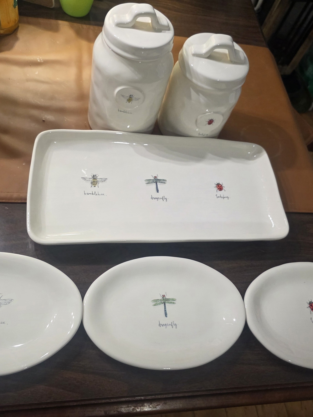 Rae Dunn Bumblebee, Lady Bug And Dragon Fly Set